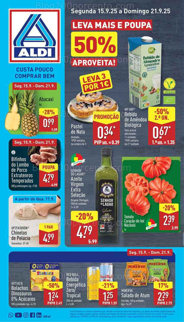 Antevisão Folheto ALDI Promoções de 15 a 21 setembro