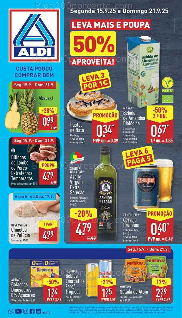 Antevisão Folheto ALDI Promoções de 15 a 21 setembro