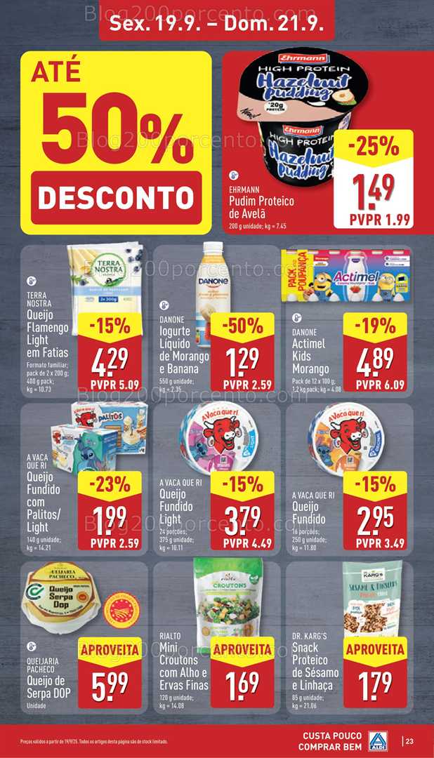 Antevisão Folheto ALDI Promoções de 15 a 21 setembro