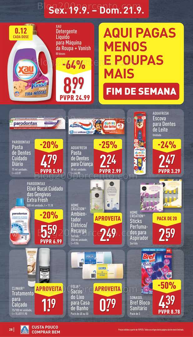 Antevisão Folheto ALDI Promoções de 15 a 21 setembro