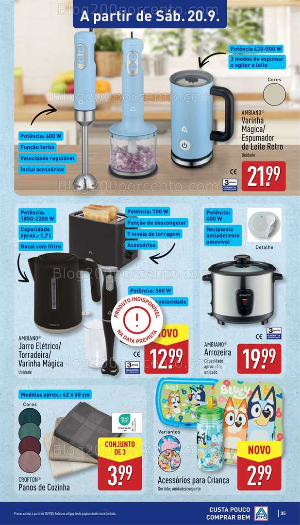 Antevisão Folheto ALDI Promoções de 15 a 21 setembro