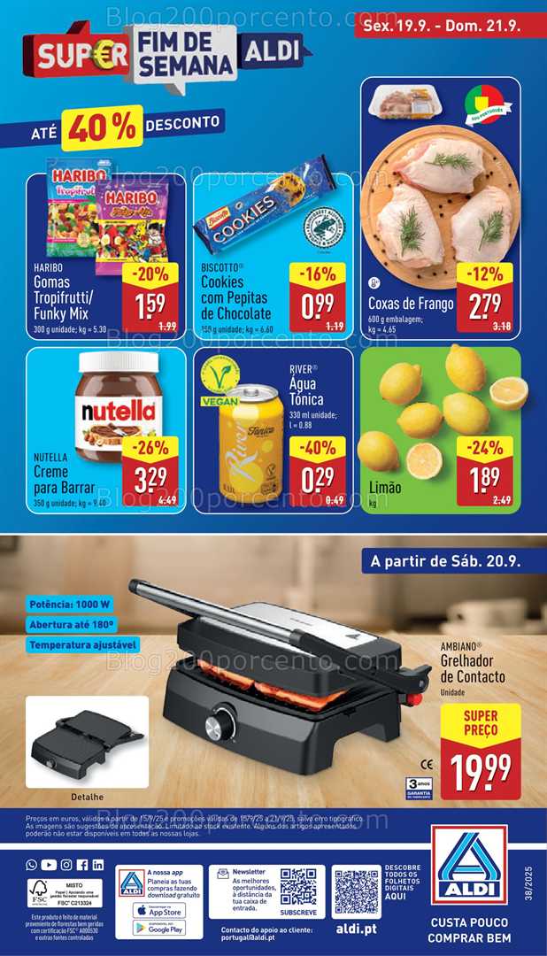 Antevisão Folheto ALDI Promoções de 15 a 21 setembro