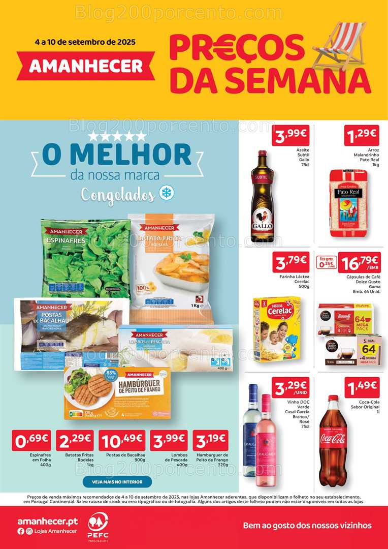 Antevisão Folheto AMANHECER Promoções de 4 a 10 setembro