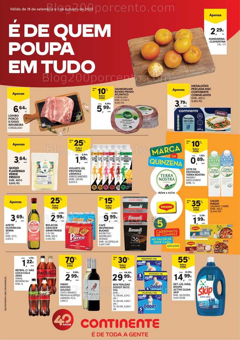 Antevisão Folheto CONTINENTE Açores Promoções de 18 setembro a 1 outubro