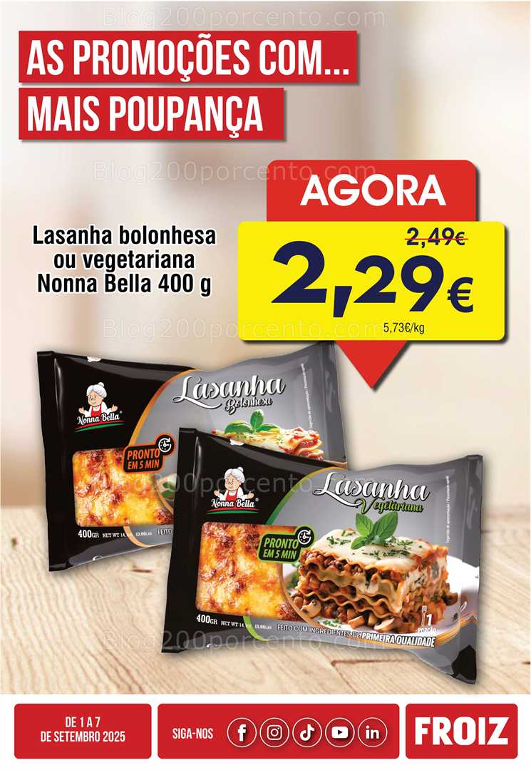 Antevisão Folheto FROIZ Promoções de 1 a 7 setembro