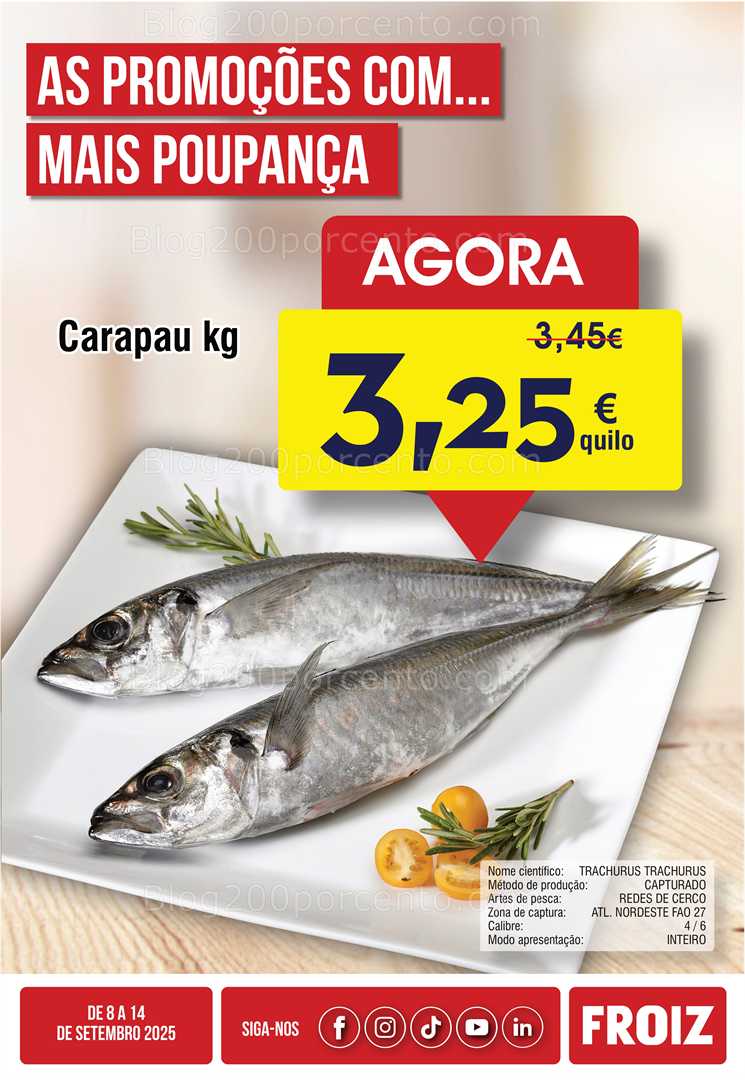 Antevisão Folheto FROIZ Promoções de 8 a 14 setembro