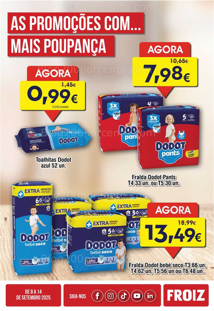 Antevisão Folheto FROIZ Promoções de 8 a 14 setembro