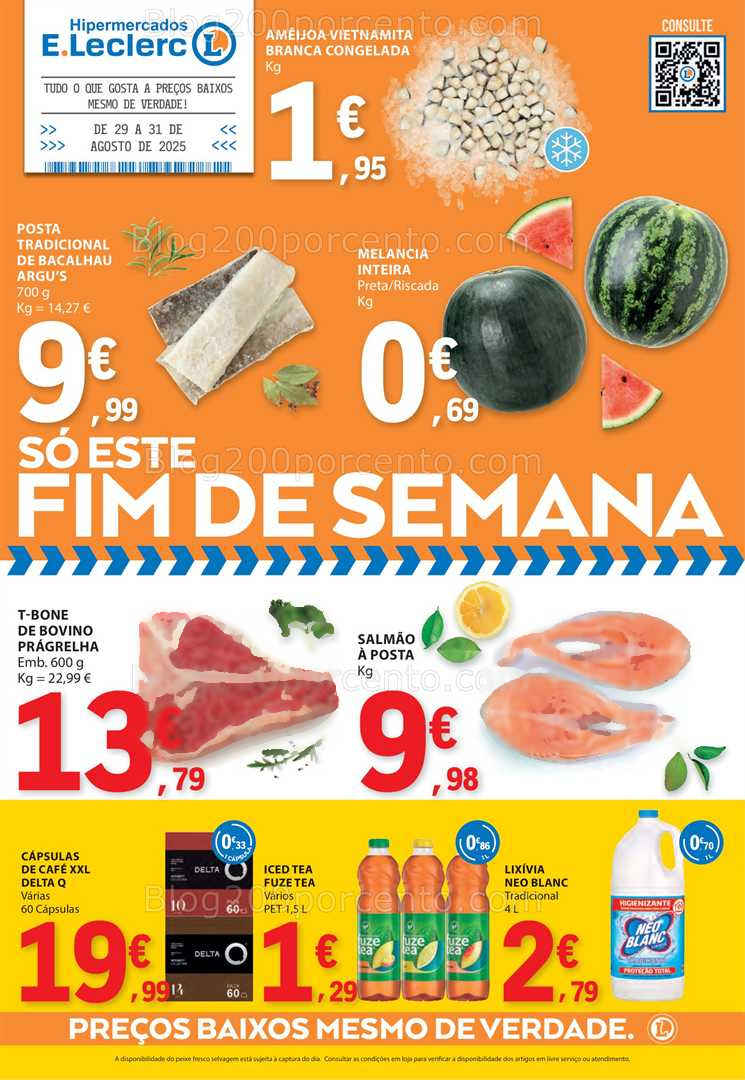 Antevisão Folheto E-LECLERC Promoções Fim de Semana - 29 a 31 agosto