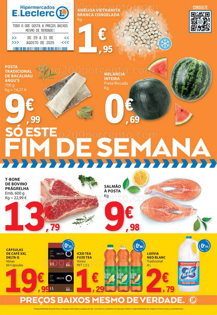 Antevisão Folheto E-LECLERC Promoções Fim de Semana - 29 a 31 agosto