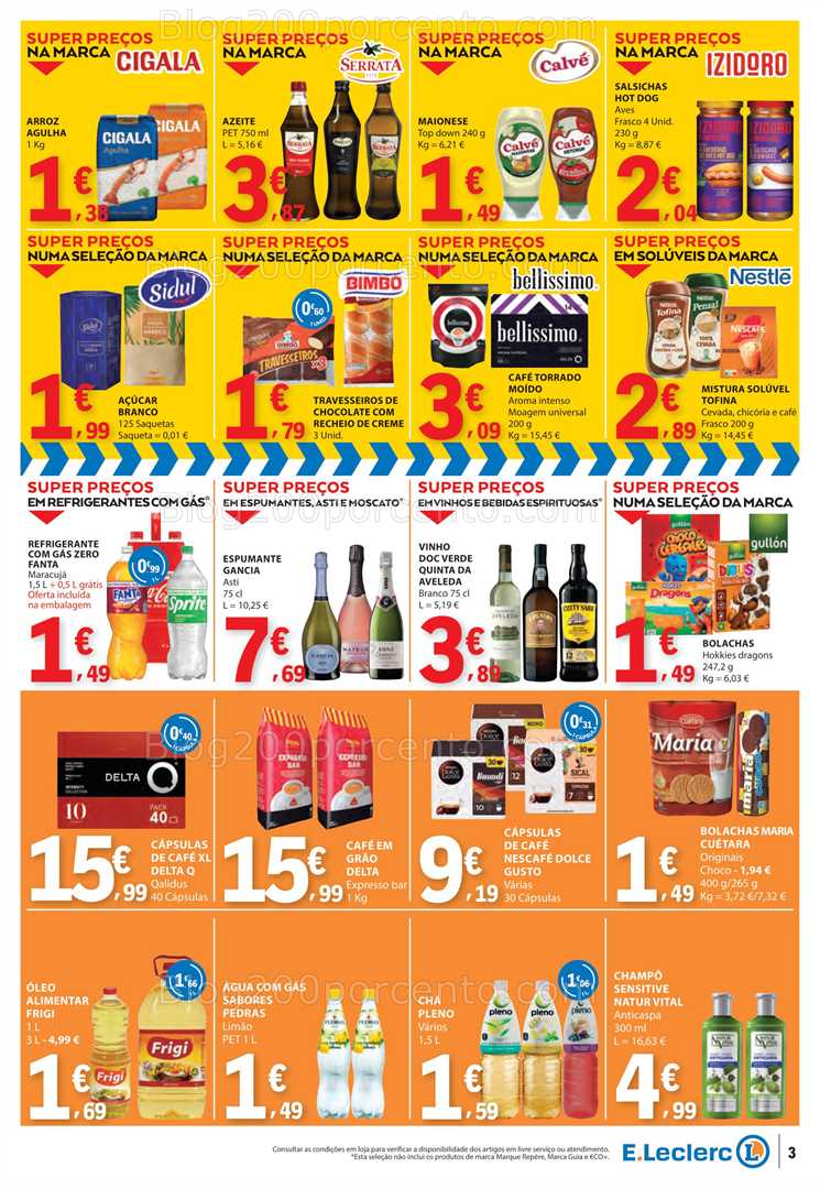 Antevisão Folheto E-LECLERC Promoções Fim de Semana - 29 a 31 agosto