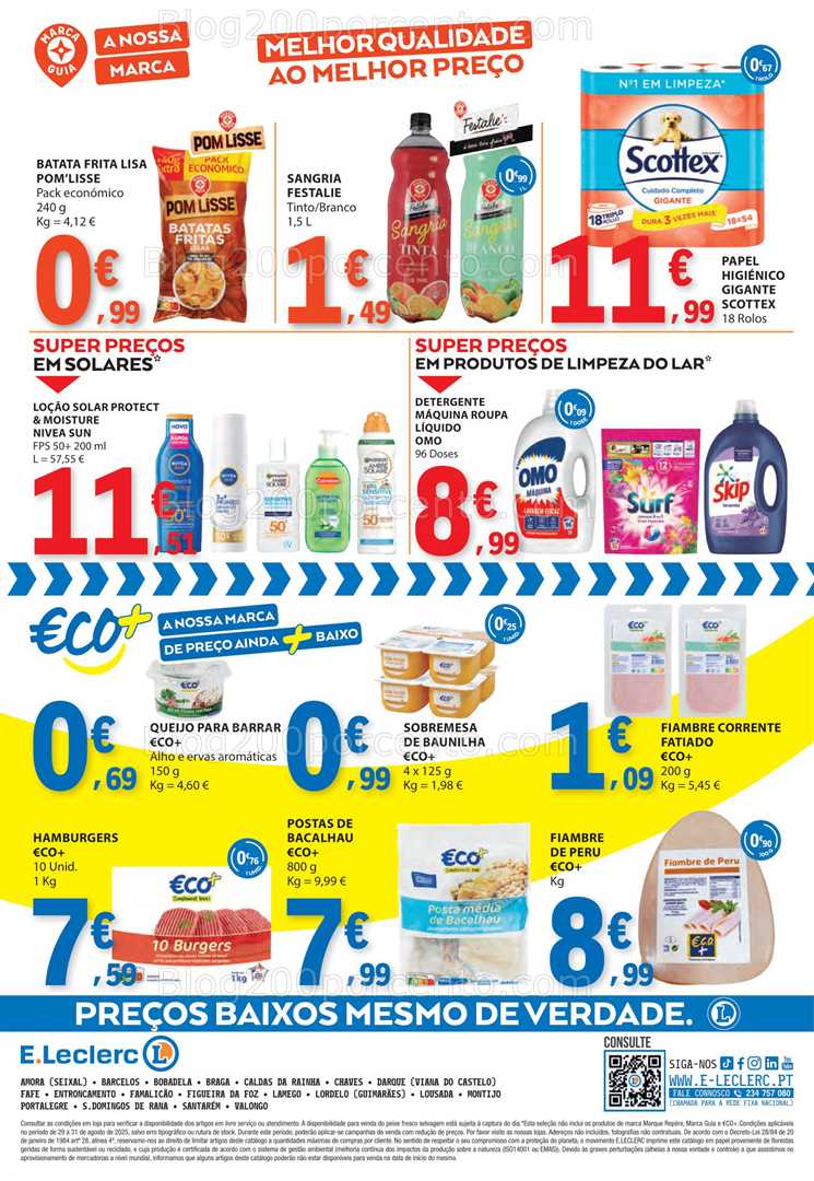 Antevisão Folheto E-LECLERC Promoções Fim de Semana - 29 a 31 agosto
