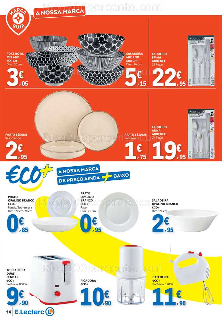 Antevisão Folheto E-LECLERC Bazar Promoções de 9 a 21 setembro