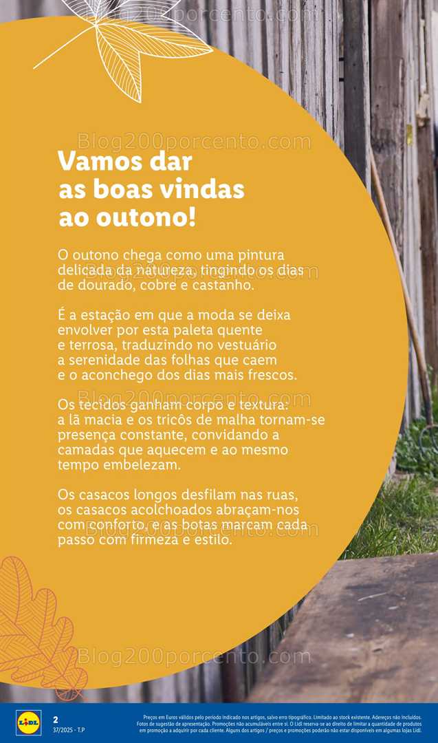 Antevisão Folheto LIDL Moda Outono Promoções a partir de 8 setembro