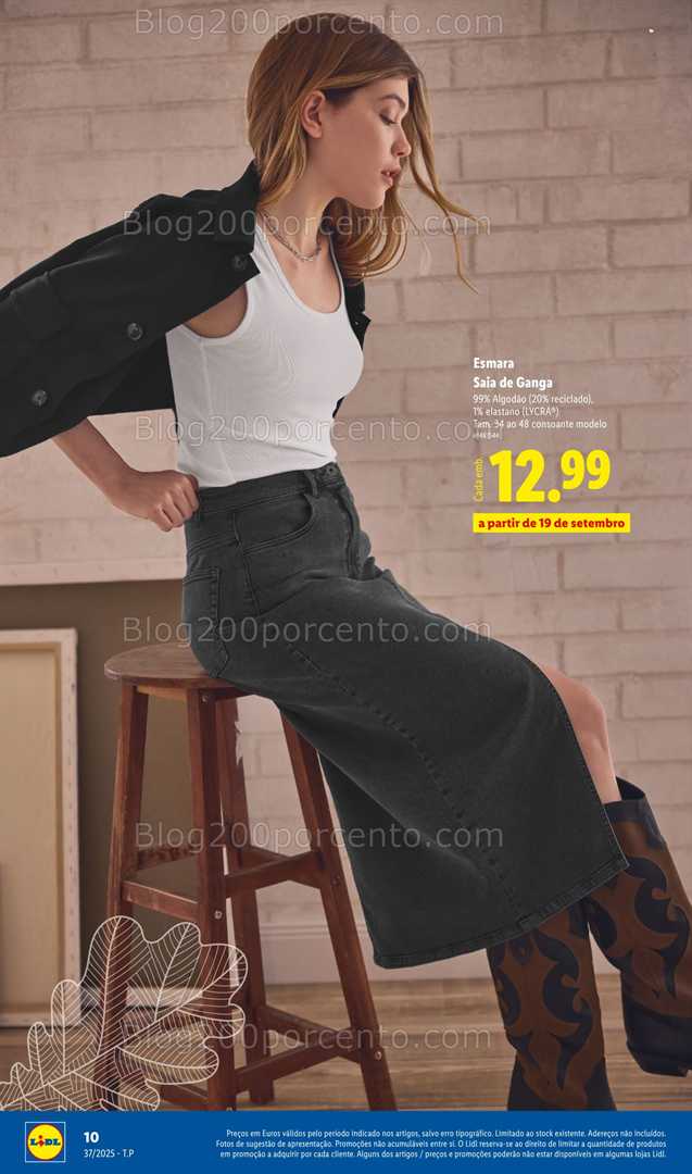 Antevisão Folheto LIDL Moda Outono Promoções a partir de 8 setembro