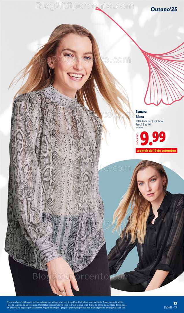 Antevisão Folheto LIDL Moda Outono Promoções a partir de 8 setembro