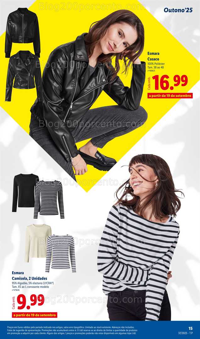 Antevisão Folheto LIDL Moda Outono Promoções a partir de 8 setembro