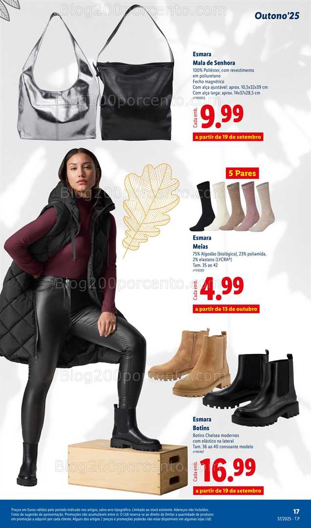 Antevisão Folheto LIDL Moda Outono Promoções a partir de 8 setembro