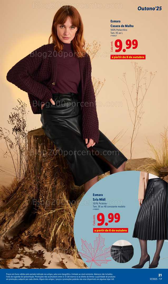 Antevisão Folheto LIDL Moda Outono Promoções a partir de 8 setembro