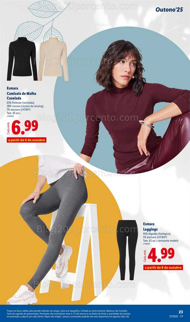 Antevisão Folheto LIDL Moda Outono Promoções a partir de 8 setembro