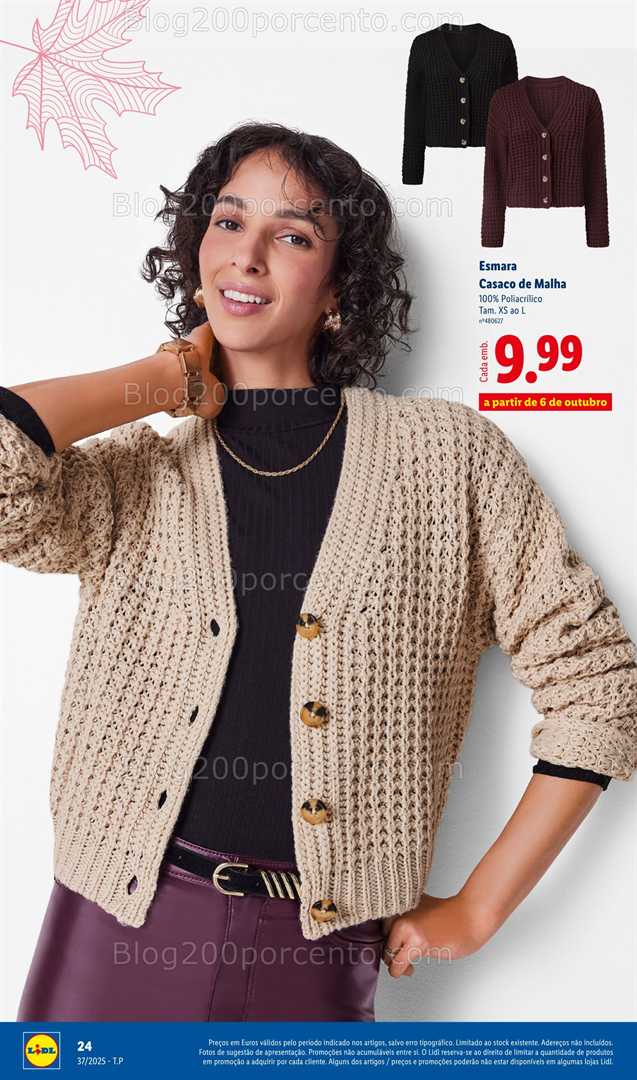 Antevisão Folheto LIDL Moda Outono Promoções a partir de 8 setembro