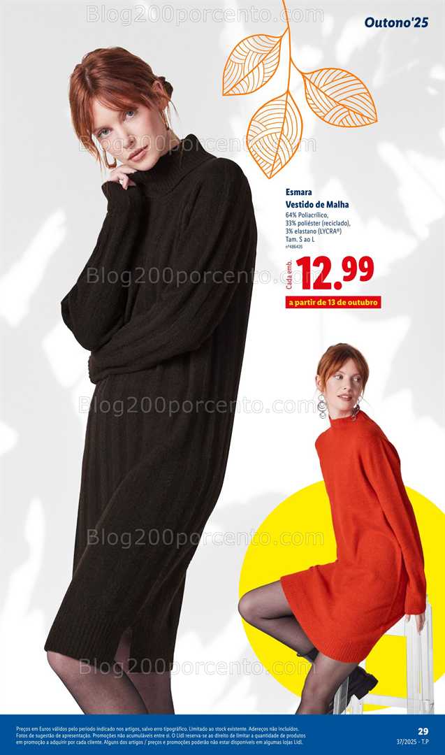 Antevisão Folheto LIDL Moda Outono Promoções a partir de 8 setembro