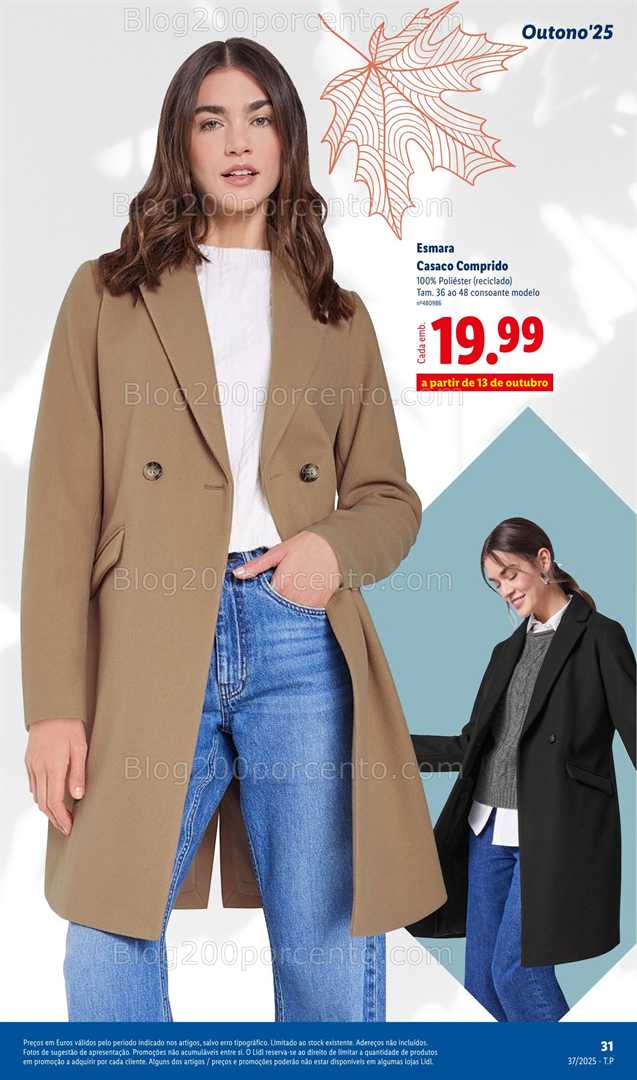 Antevisão Folheto LIDL Moda Outono Promoções a partir de 8 setembro
