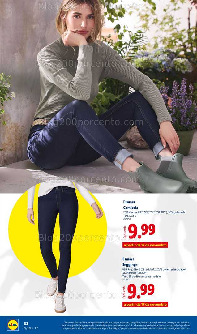 Antevisão Folheto LIDL Moda Outono Promoções a partir de 8 setembro