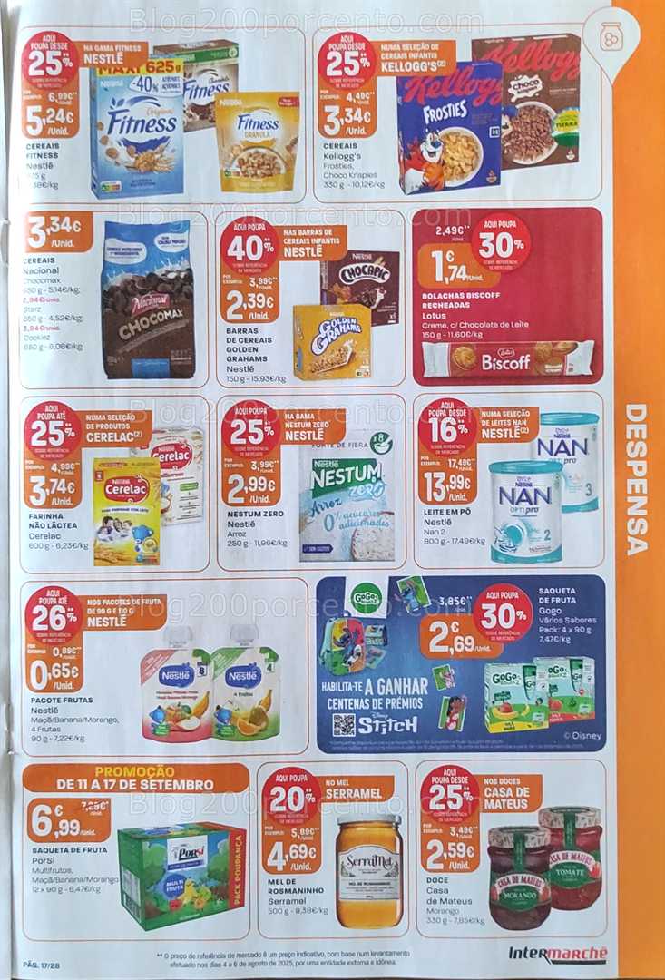 Antevisão Folheto INTERMARCHÉ Promoções de 11 a 17 setembro