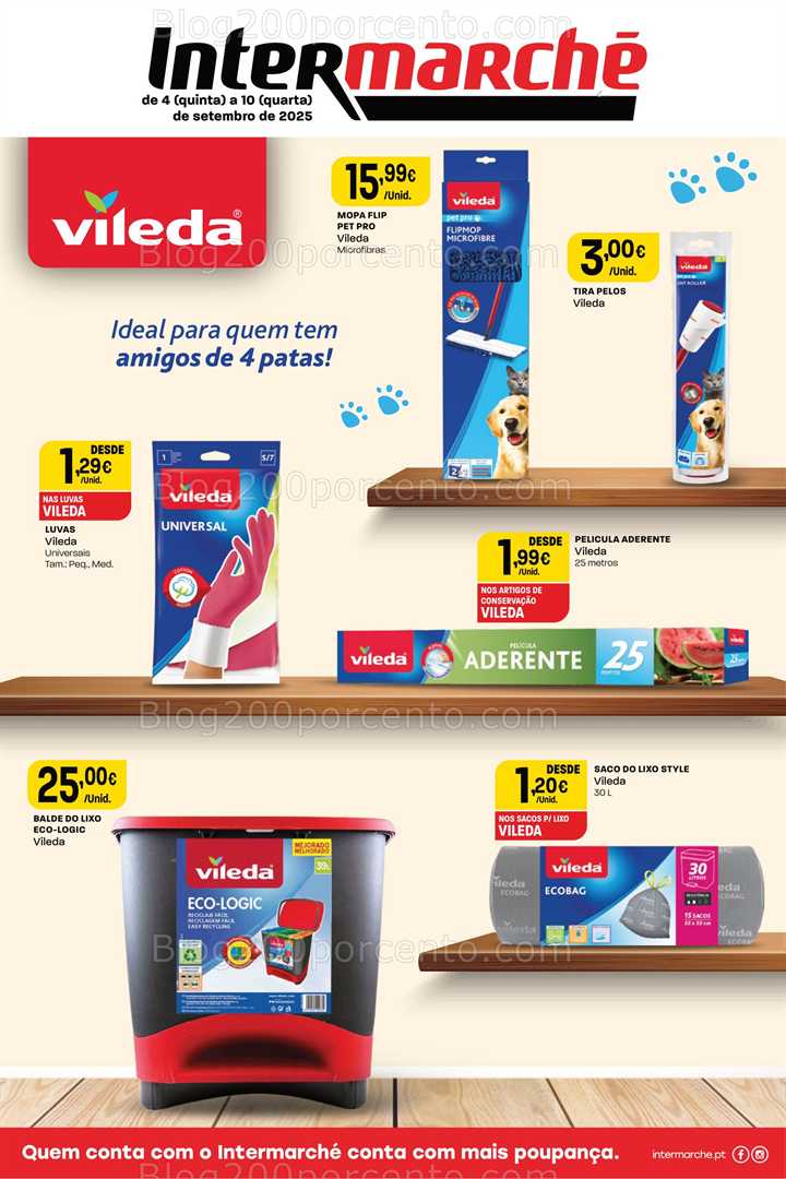 Antevisão Folheto INTERMARCHÉ Especial Vileda Promoções de 4 a 10 setembro
