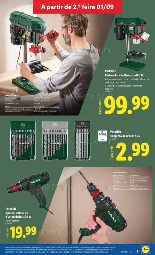 Antevisão Folheto LIDL Bazar Promoções de 1 a 11 setembro