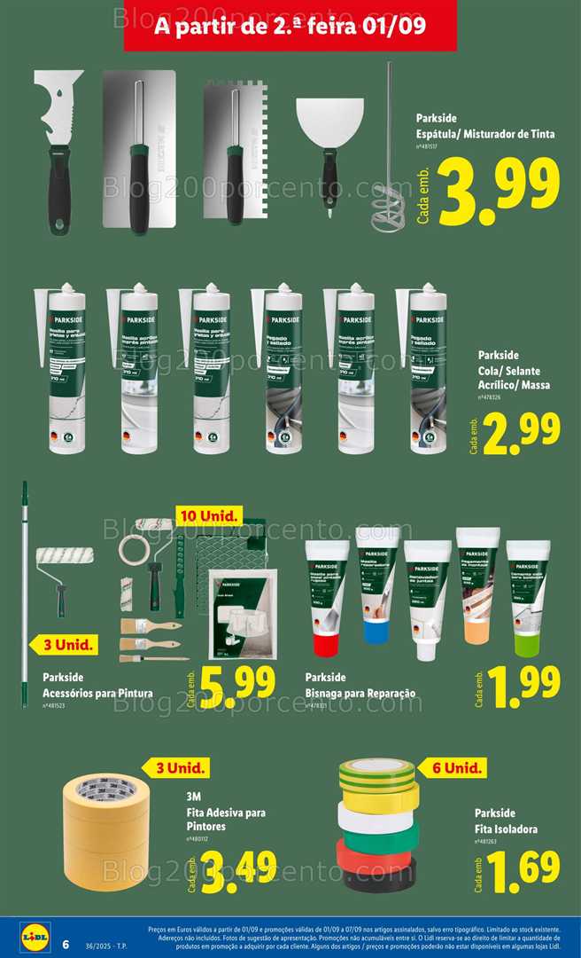 Antevisão Folheto LIDL Bazar Promoções de 1 a 11 setembro