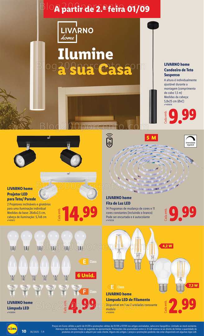Antevisão Folheto LIDL Bazar Promoções de 1 a 11 setembro