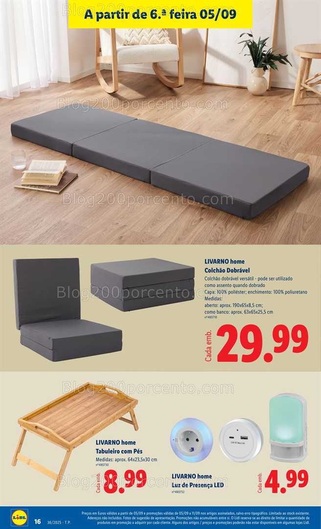Antevisão Folheto LIDL Bazar Promoções de 1 a 11 setembro
