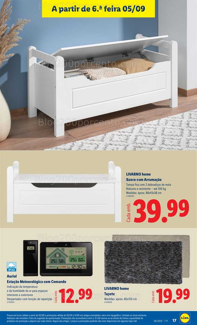Antevisão Folheto LIDL Bazar Promoções de 1 a 11 setembro
