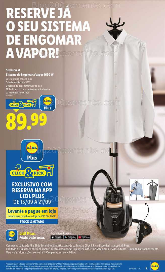 Antevisão Folheto LIDL Especial Bazar Promoções de 15 a 21 setembro