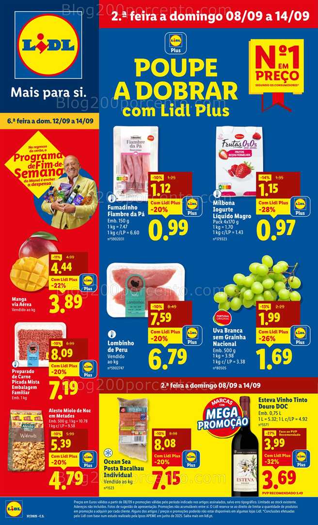 Antevisão Folheto LIDL Promoções a partir de 8 a 14 setembro - Edição Digital