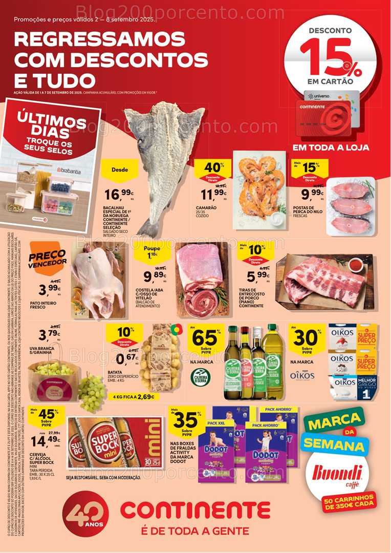 Antevisão Folheto CONTINENTE Promoções de 2 a 8 setembro - Edição Digital