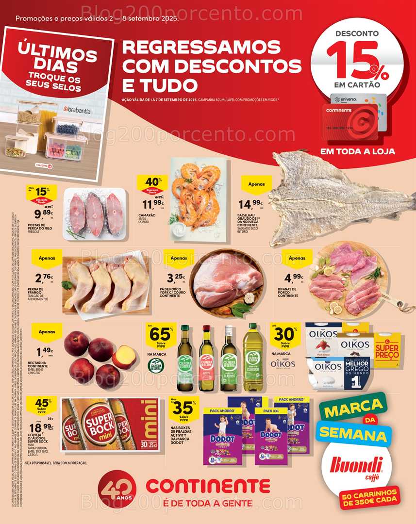 Antevisão Folheto CONTINENTE Madeira Promoções de 2 a 8 setembro