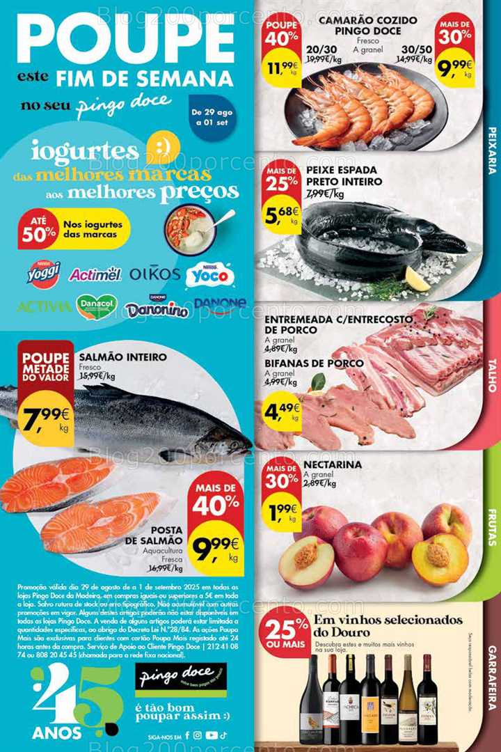 Antevisão Folheto PINGO DOCE Madeira Promoções Fim de Semana - 29 agosto a 1 setembro