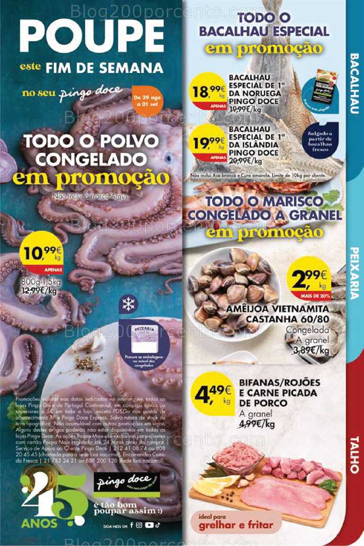 Antevisão Folheto PINGO DOCE Promoções Fim de Semana - 29 agosto a 1 setembro
