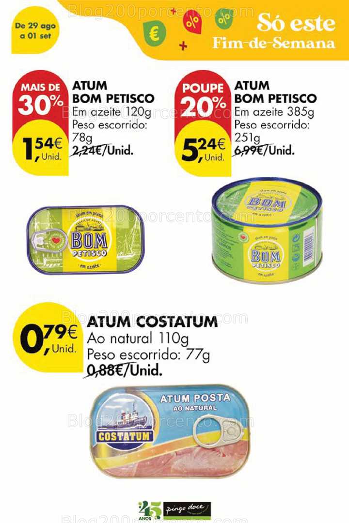 Antevisão Folheto PINGO DOCE Promoções Fim de Semana - 29 agosto a 1 setembro
