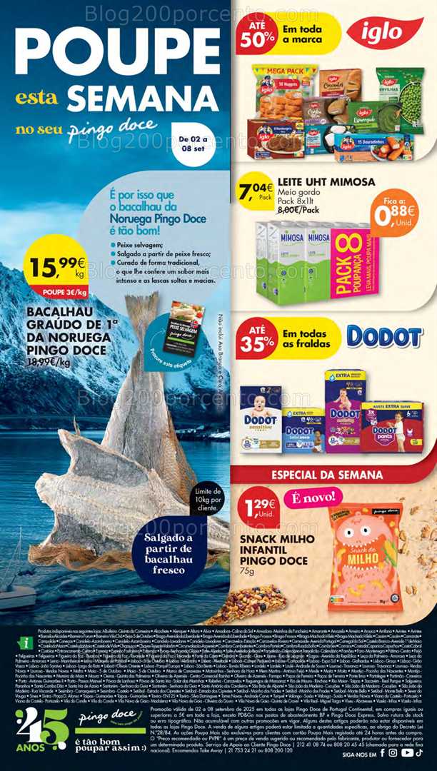 Antevisão Folheto PINGO DOCE Lojas Médias Promoções de 2 a 8 setembro
