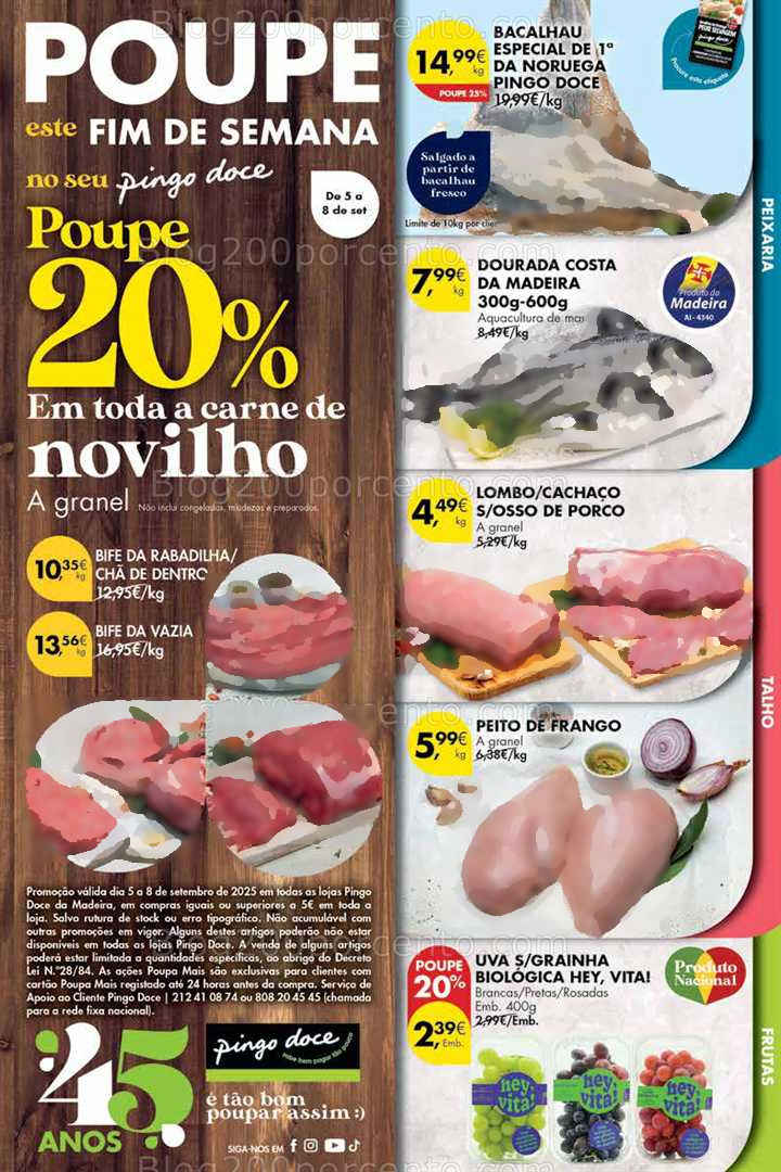 Antevisão Folheto PINGO DOCE Madeira Promoções Fim de Semana - 5 a 8 setembro