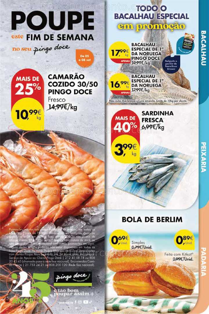 Antevisão Folheto PINGO DOCE Promoções Fim de Semana - 5 a 8 setembro