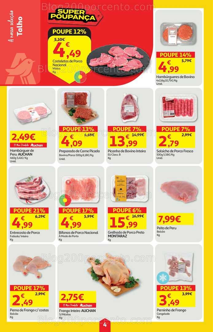 Antevisão Folheto AUCHAN Super Poupança Promoções de 4 a 10 setembro
