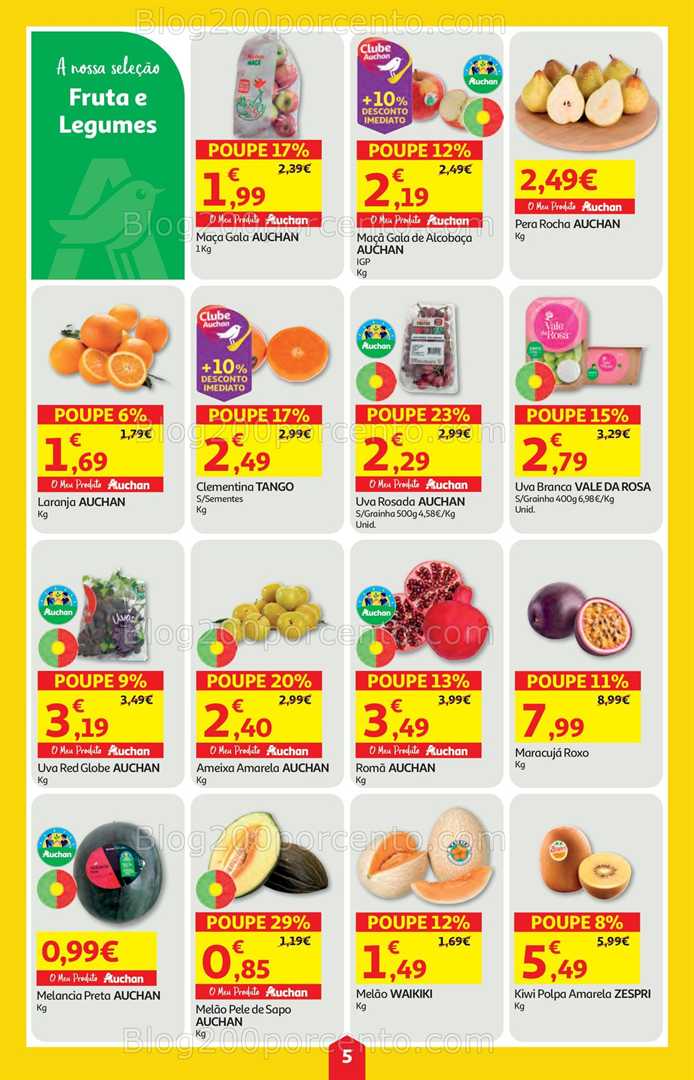 Antevisão Folheto AUCHAN Super Poupança Promoções de 4 a 10 setembro