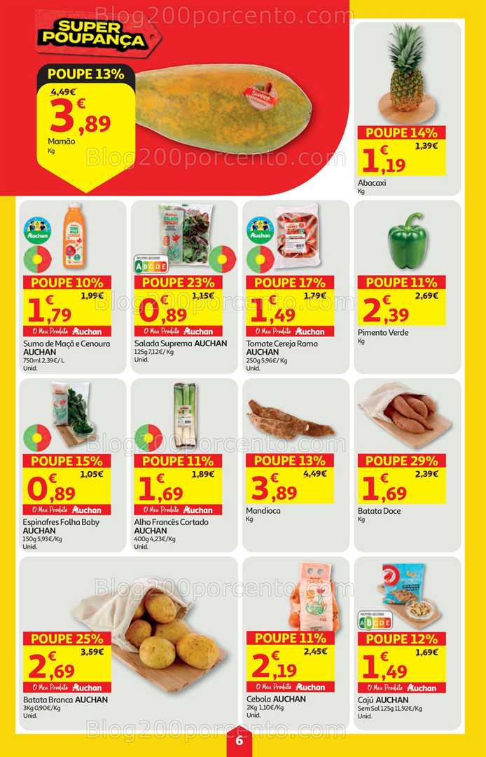 Antevisão Folheto AUCHAN Super Poupança Promoções de 4 a 10 setembro