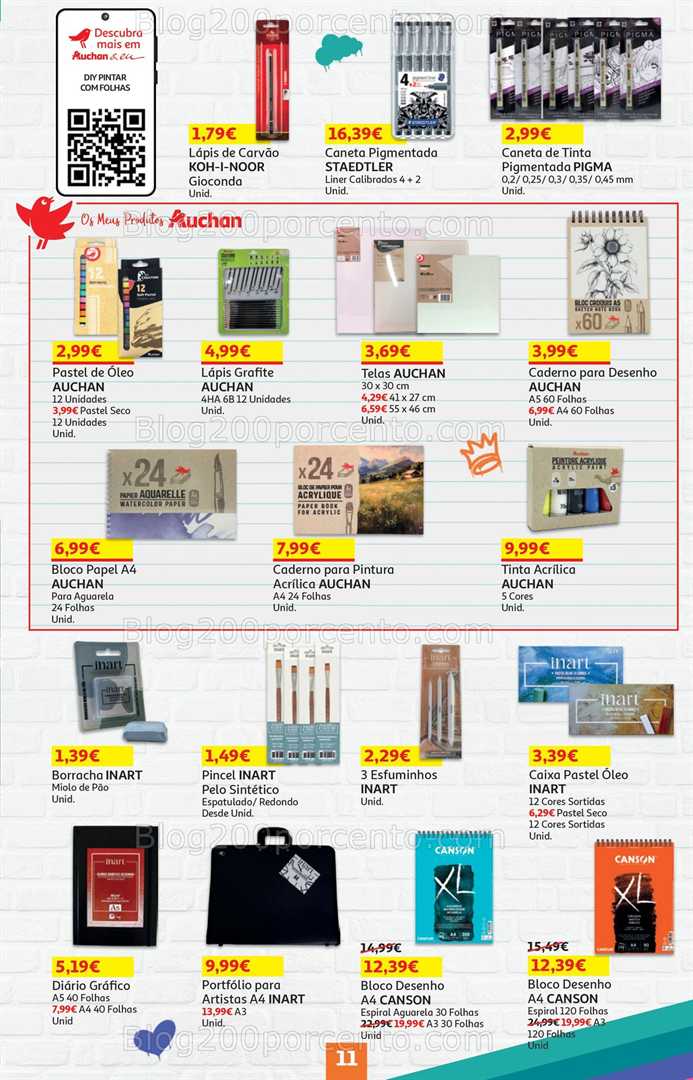 Antevisão Folheto AUCHAN Regresso às Aulas Promoções de 4 a 17 setembro