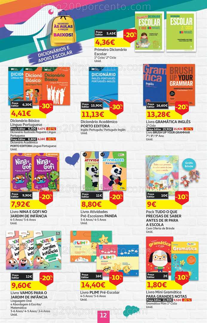 Antevisão Folheto AUCHAN Regresso às Aulas Promoções de 4 a 17 setembro