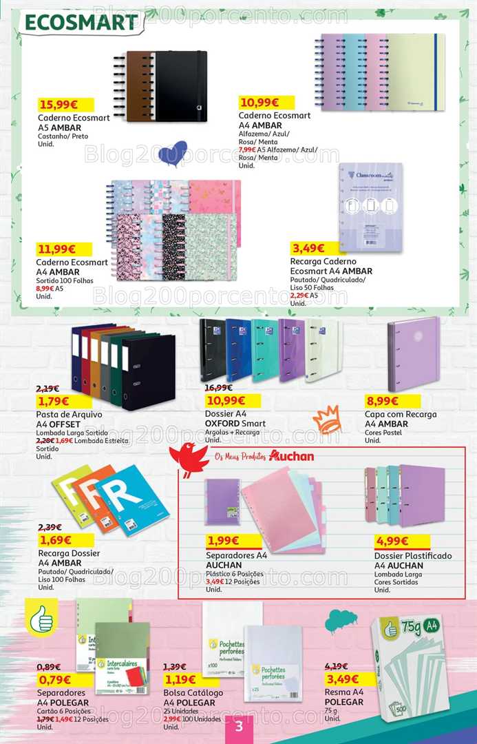 Antevisão Folheto AUCHAN Regresso às Aulas Promoções de 4 a 17 setembro